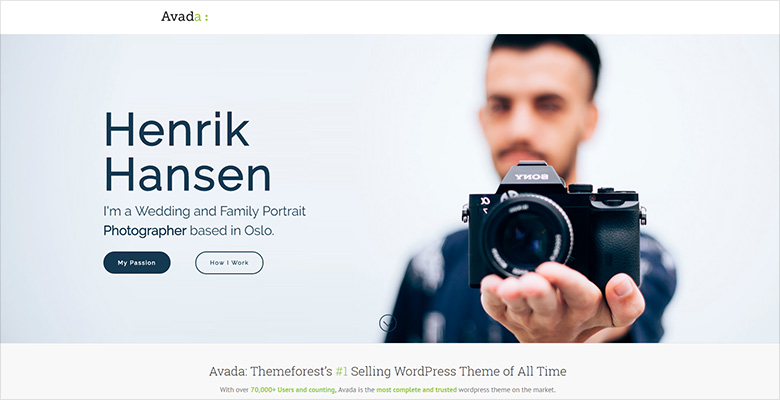 Avada WordPress theme with Smart Slider 3