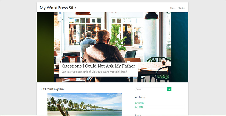 Spacious WordPress theme with Smart Slider 3