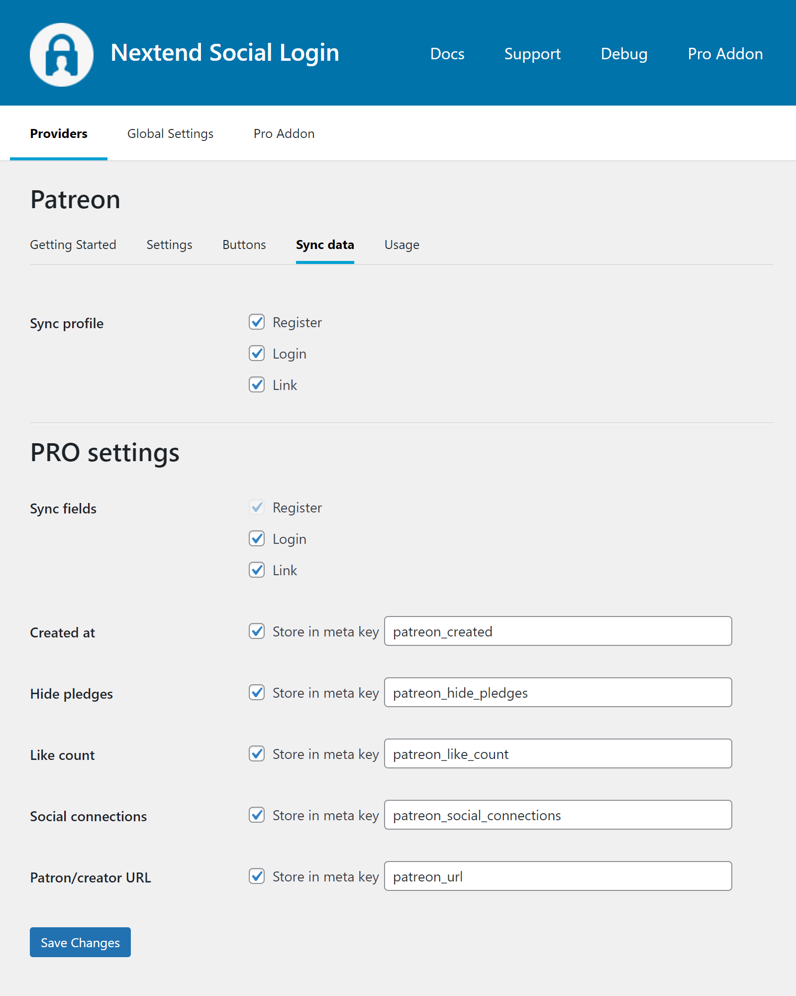 Patreon Sync Data